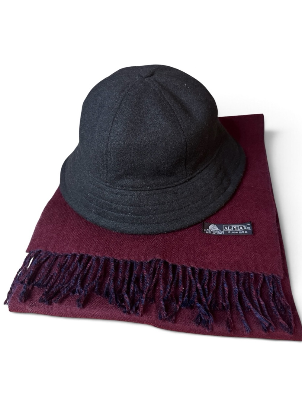 UNIQLO Hat + ALPHAX 100% Wool Scarf Set